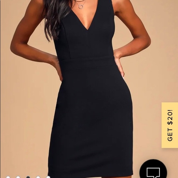 Lulus Black form fitted with cut out open back dress. - Picture 4 of 5